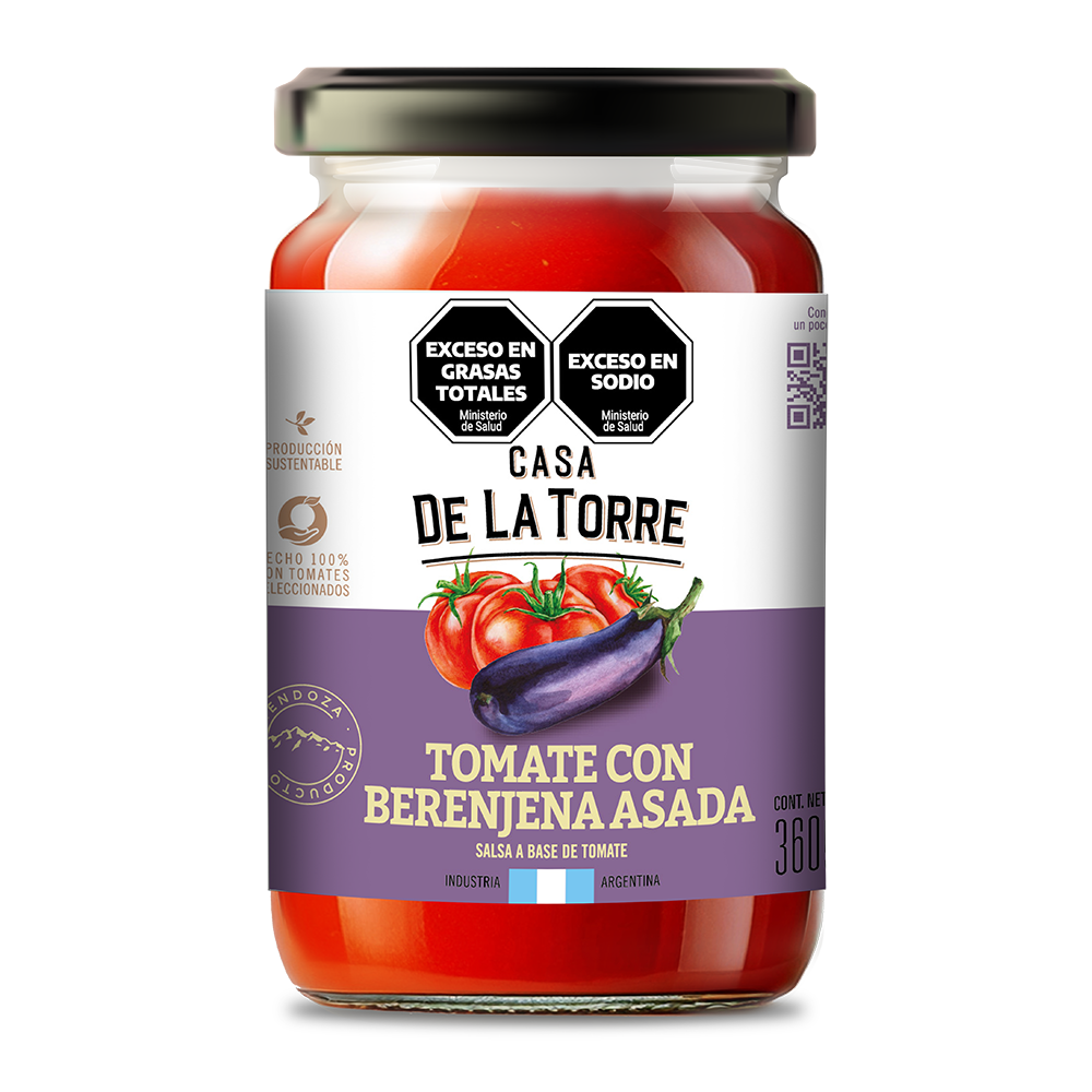 Tomate con berenjena asada 360 g.